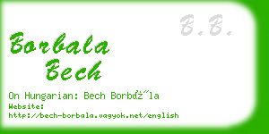 borbala bech business card